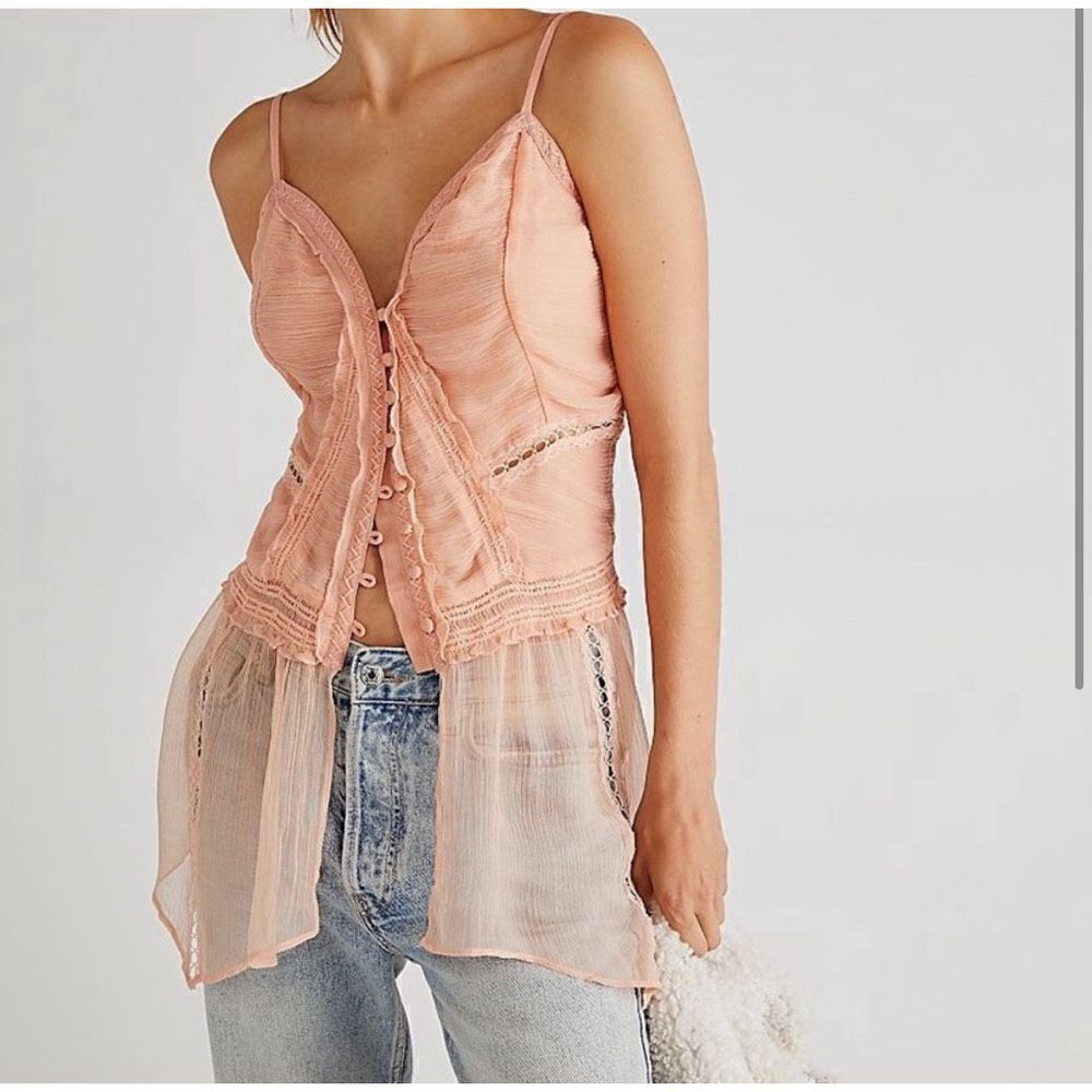 Free People Tops Free People Leah Chiffon Tunic size m